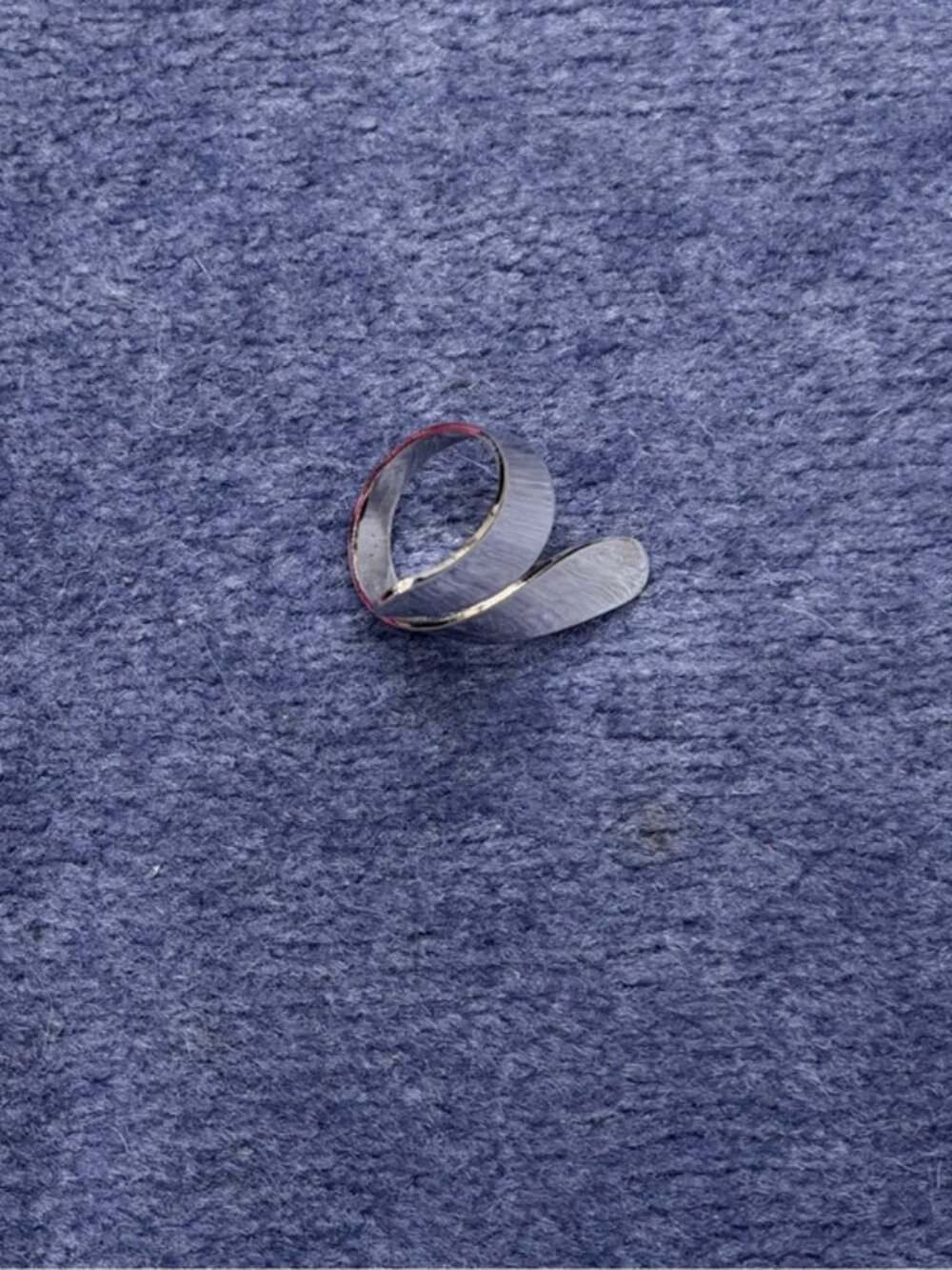Silver Ripple Open Adjustable Ring - Picture 4 of 6